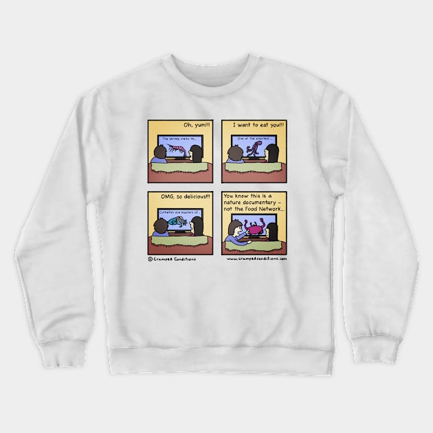 Seafood Crewneck Sweatshirt by crampedconditions